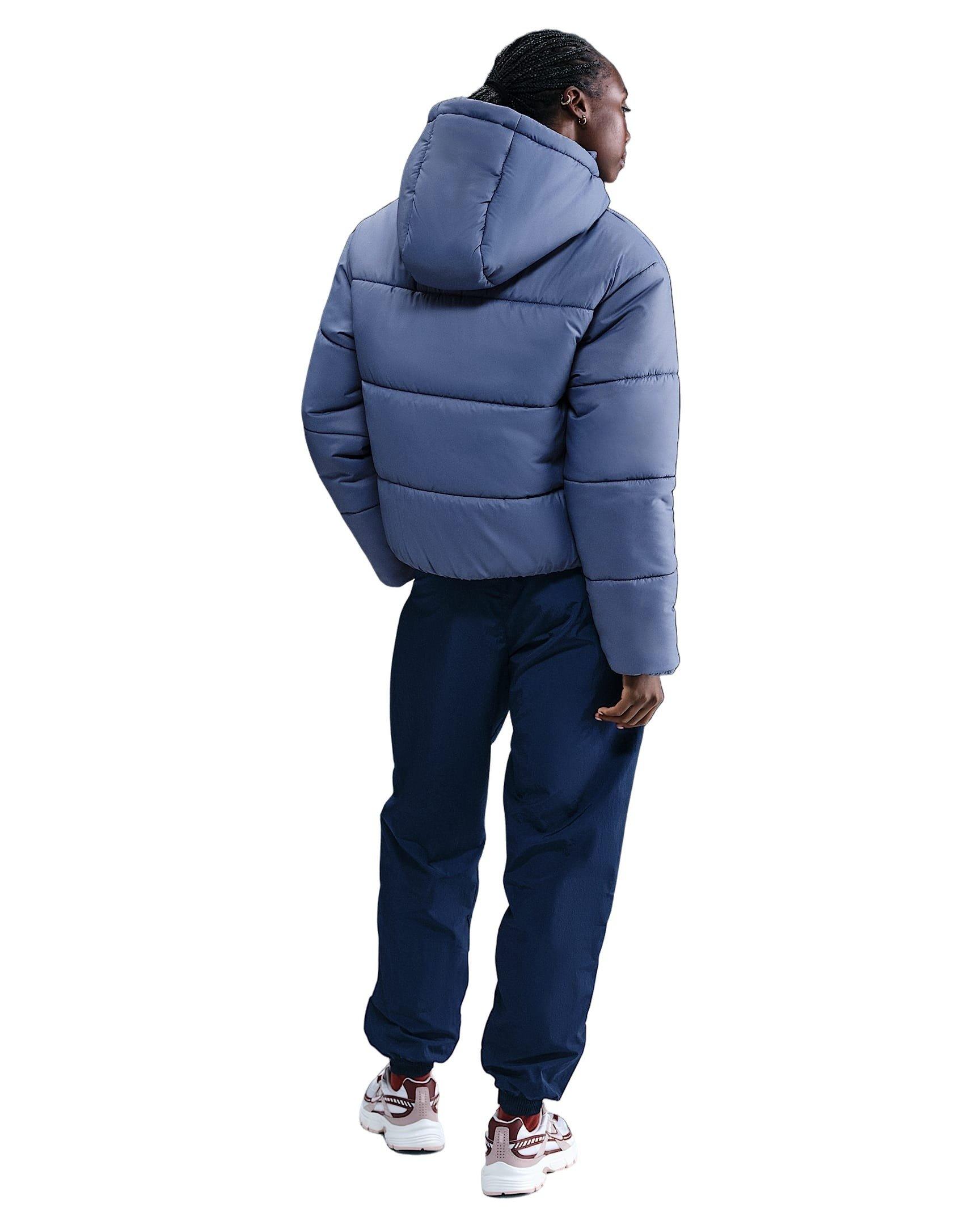 Nike Women's Sportswear Classic Puffer Therma-FIT Loose Hooded Jacket - Indigo - INDIGO Thumbnail View 5