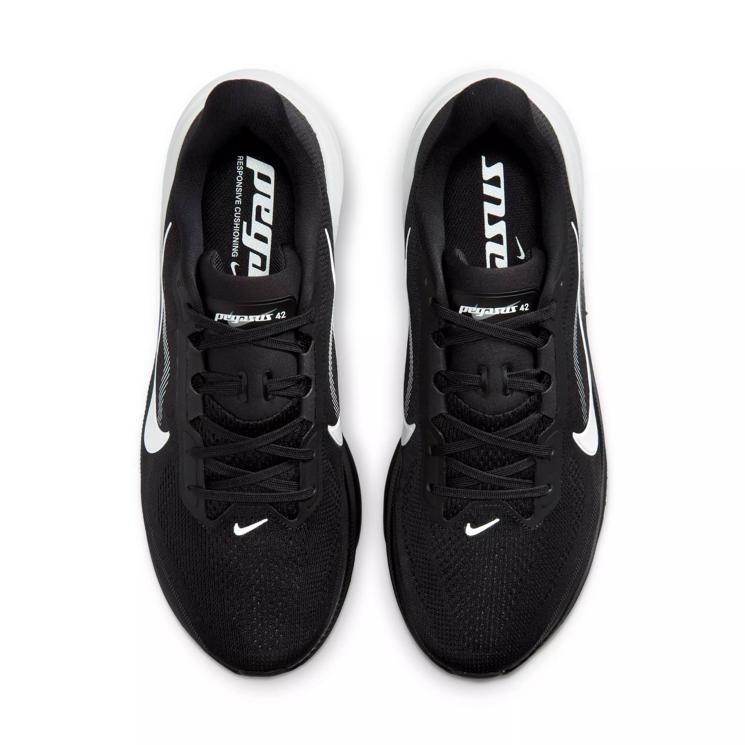 Nike Pegasus 42 "Black/Photon Dust/White" Men's Wide Running Shoe - BLACK/DUST/WHITE