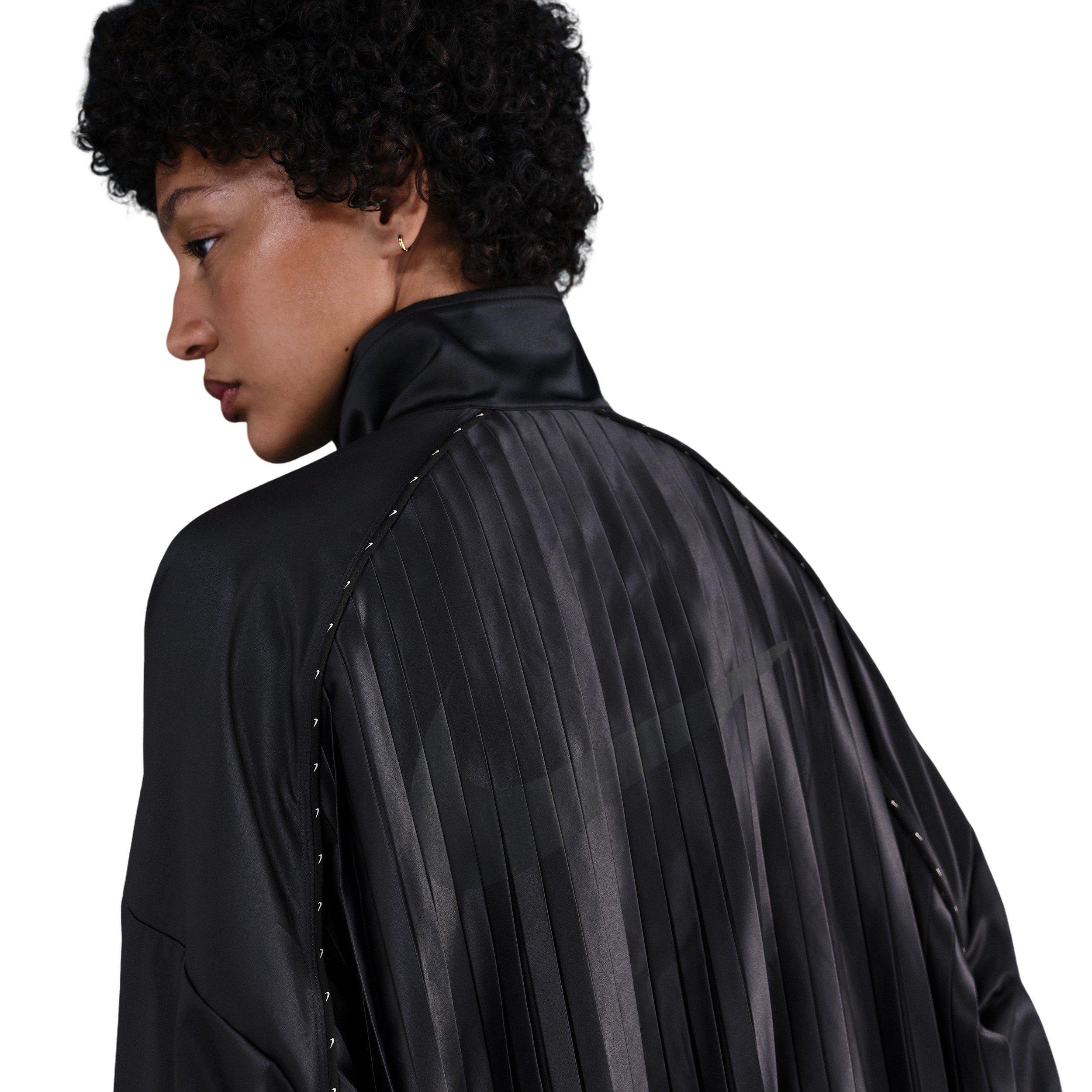 Nike Women's Sportswear Collection Pleated Track Jacket -Black - BLACK Thumbnail View 2