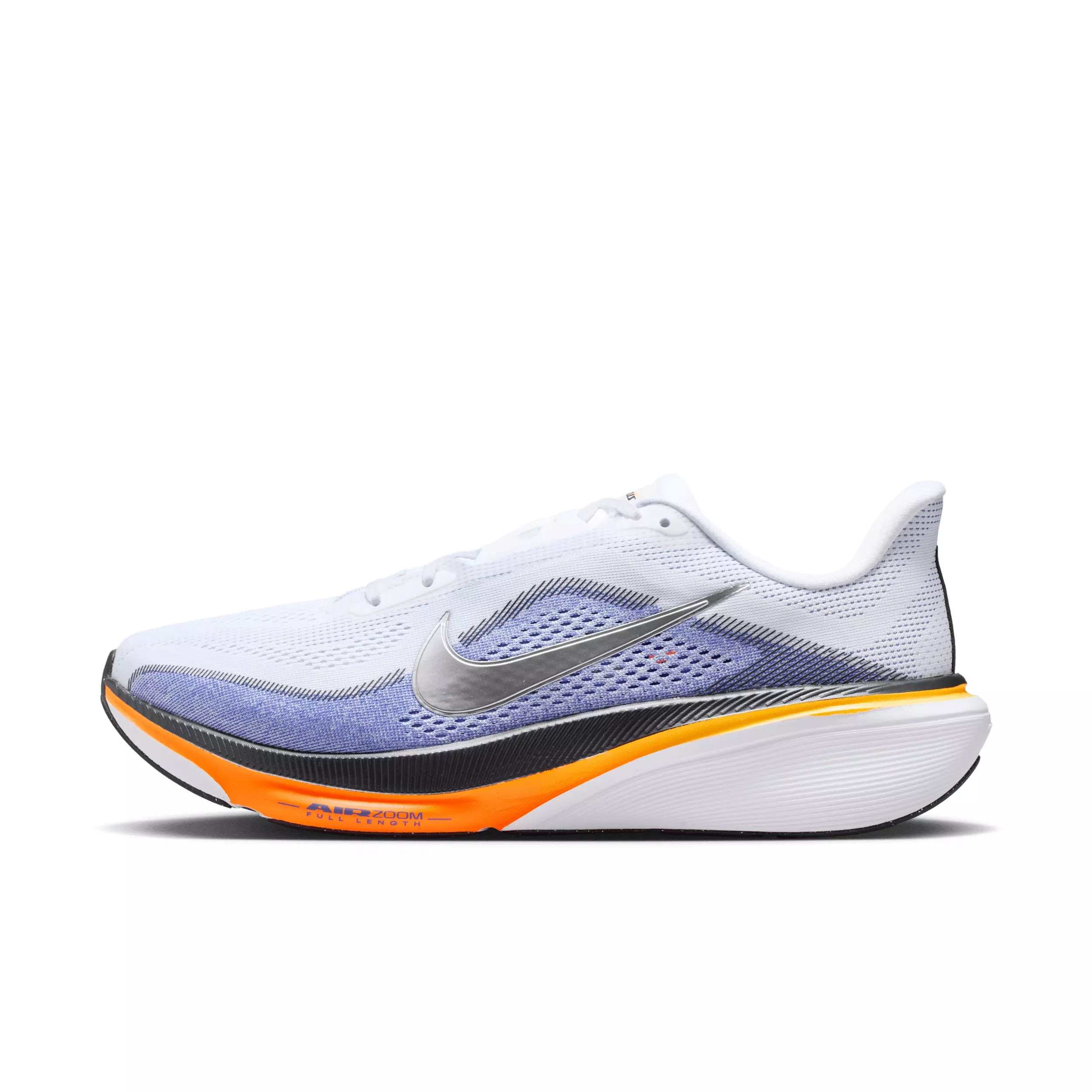 Nike Pegasus 42 "White/Lapis/Total Orange/Metallic Silver" Men's Wide Running Shoe - WHITE/LAPIS/ORANGE/SILVER