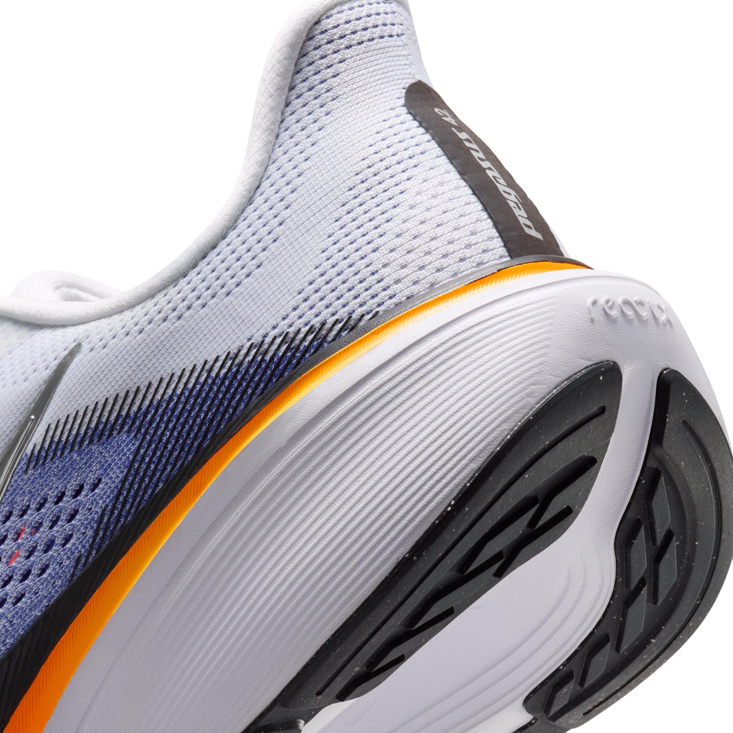 Nike Pegasus 42 "White/Lapis/Total Orange/Metallic Silver" Men's Wide Running Shoe - WHITE/LAPIS/ORANGE/SILVER