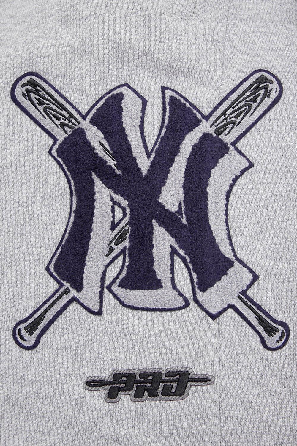 Pro Standard Men's MLB New York Yankees Mashup Rib Sweatpants -Grey/Navy - GREY/NAVY Thumbnail View 5