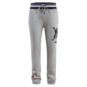 Pro Standard Men's MLB New York Yankees Mashup Rib Sweatpants -Grey/Navy