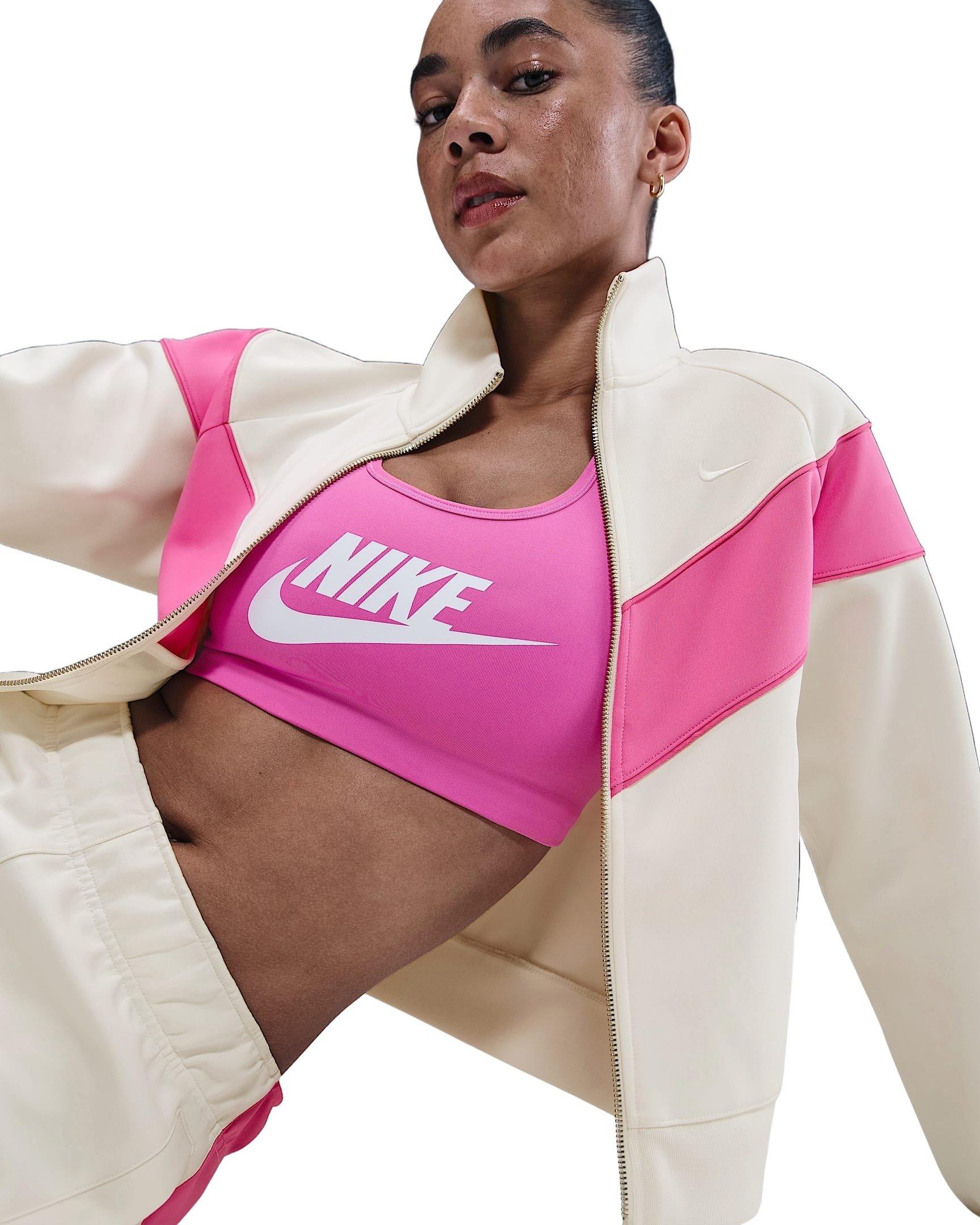 Nike Women's Sportswear Windrunner Knit Jacket -Sail/Pink - SAIL/PINK Thumbnail View 3