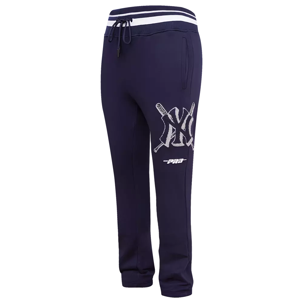 Pro Standard Men's MLB New York Yankees Mashup Rib Sweatpants - Navy - NAVY