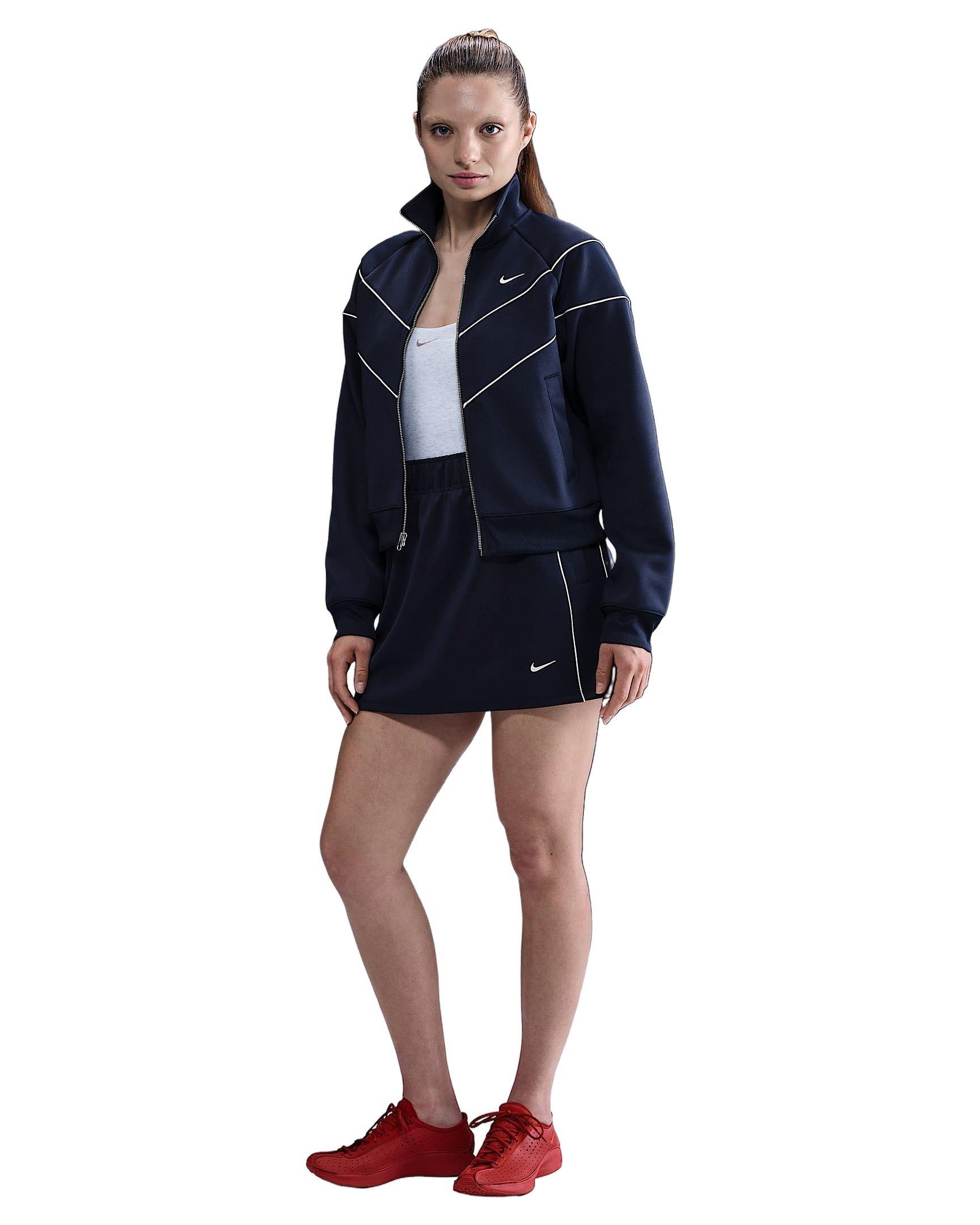Nike Women's Sportswear Windrunner Knit Jacket - Navy - NAVY Thumbnail View 4