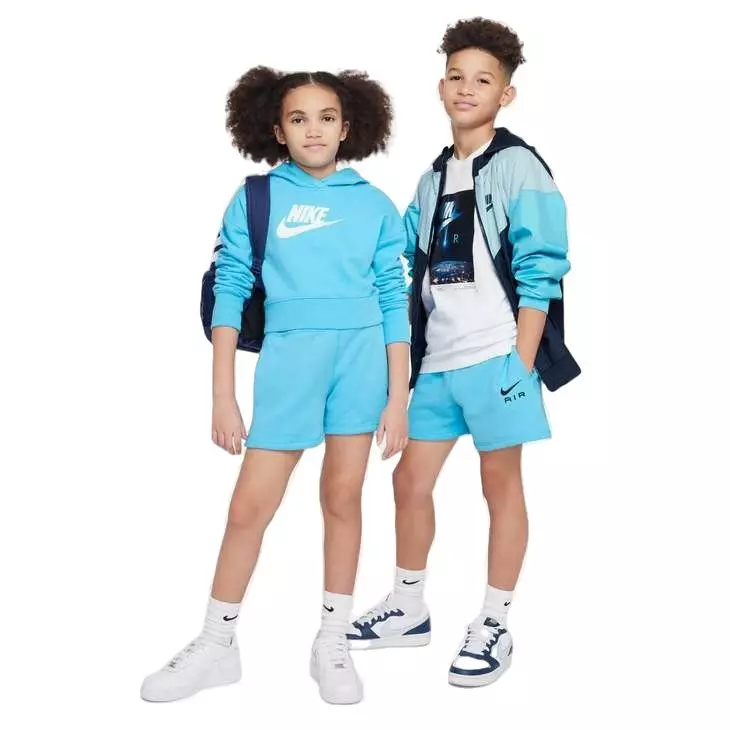 Nike Big Kids' Air French Terry Shorts - Baltic Blue - BALTIC BLUE