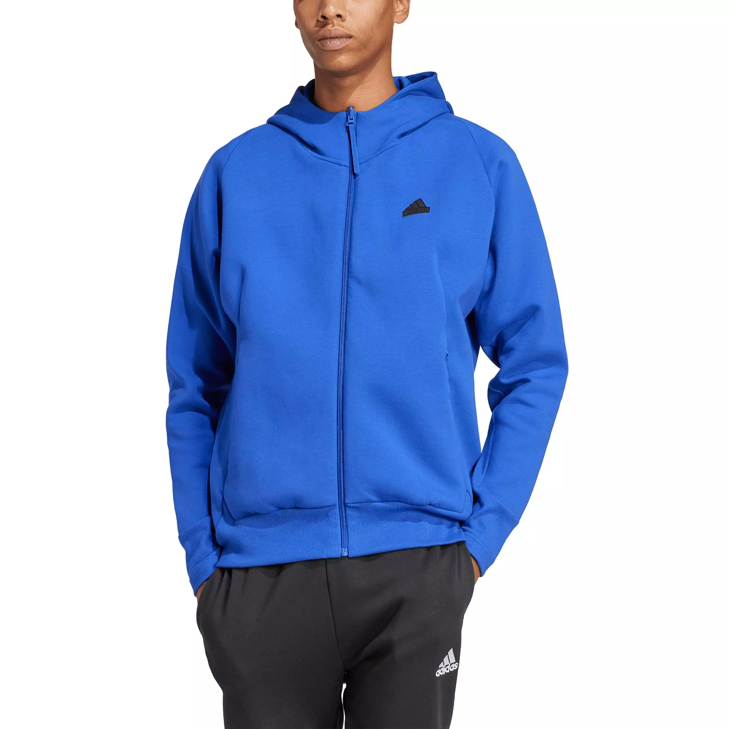 adidas Men's Z.N.E. Premium Full-Zip Hooded Track Jacket - Blue - BLUE