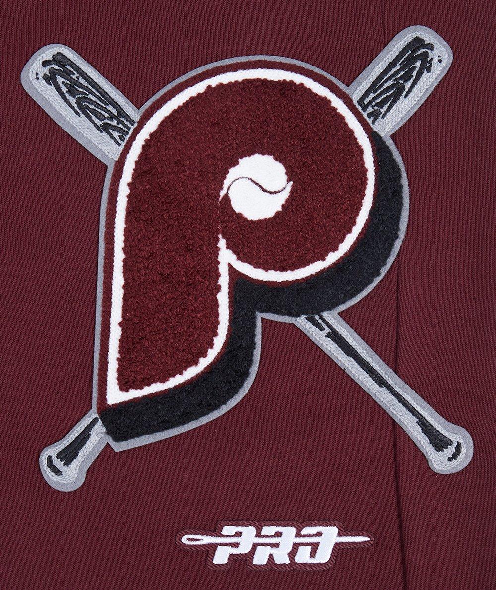 Pro Standard Men's MLB Philadelphia Phillies Retro Mashup Rib Sweatpants - Wine - WINE Thumbnail View 5