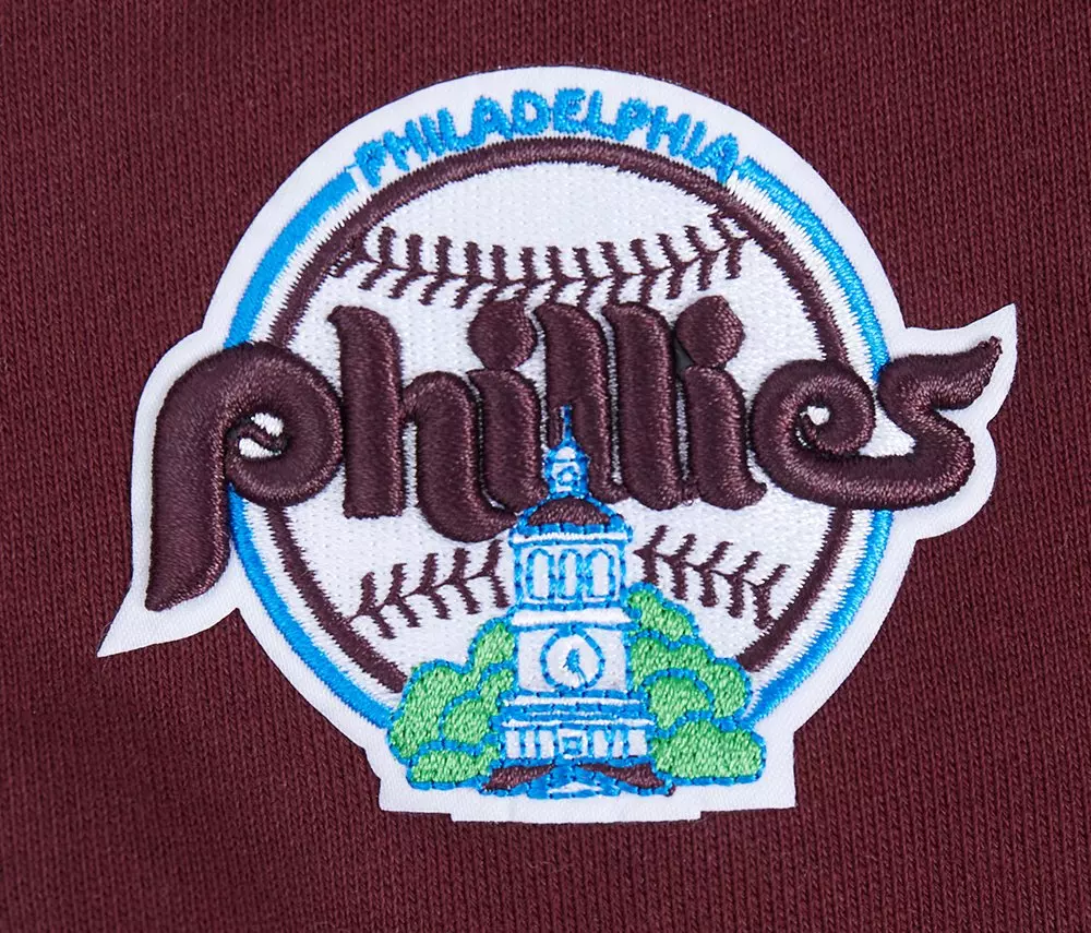 Pro Standard Men's MLB Philadelphia Phillies Retro Mashup Rib Sweatpants -Wine - WINE