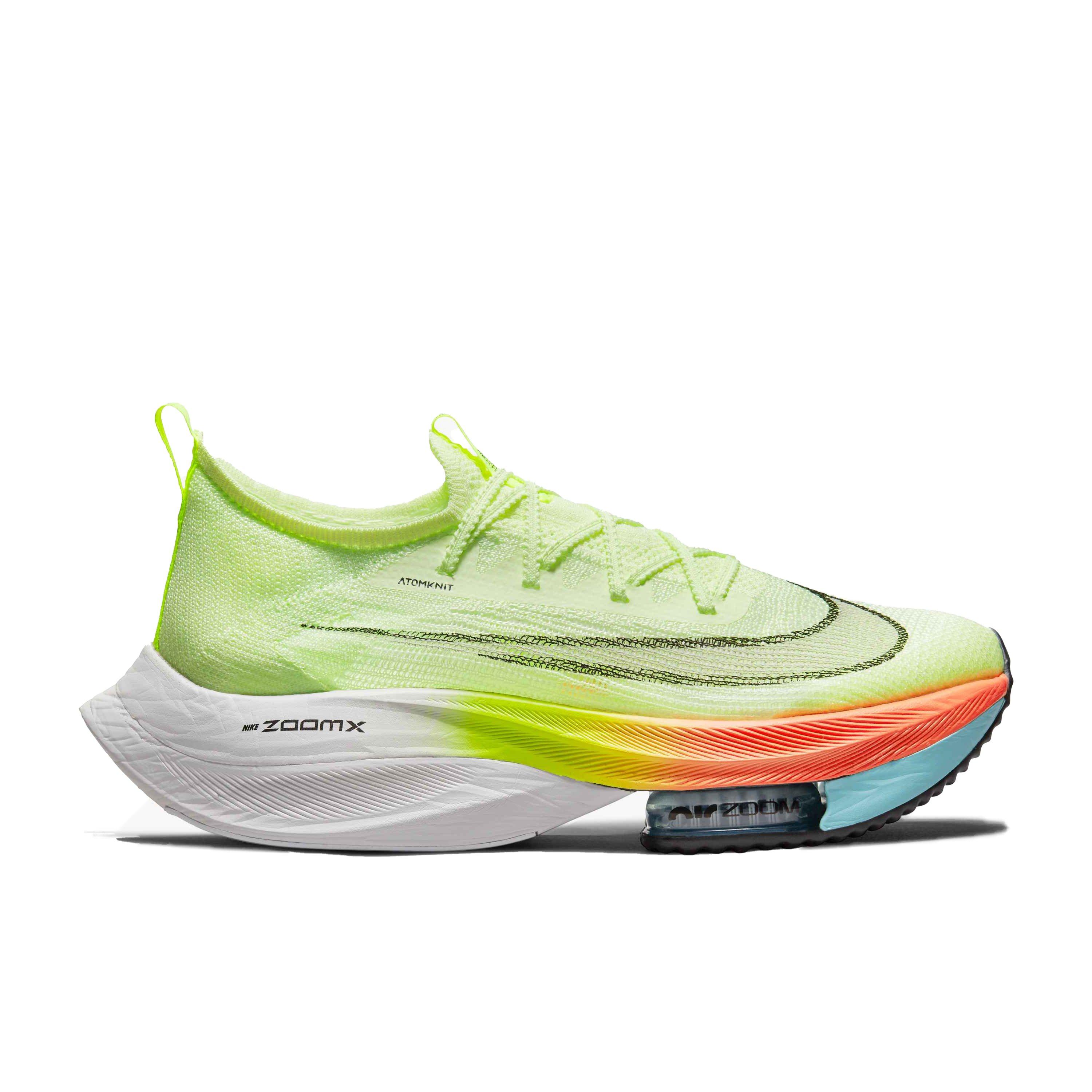 Nike Air Zoom Alphafly NEXT% "Barely Volt/Black/Hyper Orange" Men's Running Shoe - YELLOW Thumbnail View 1