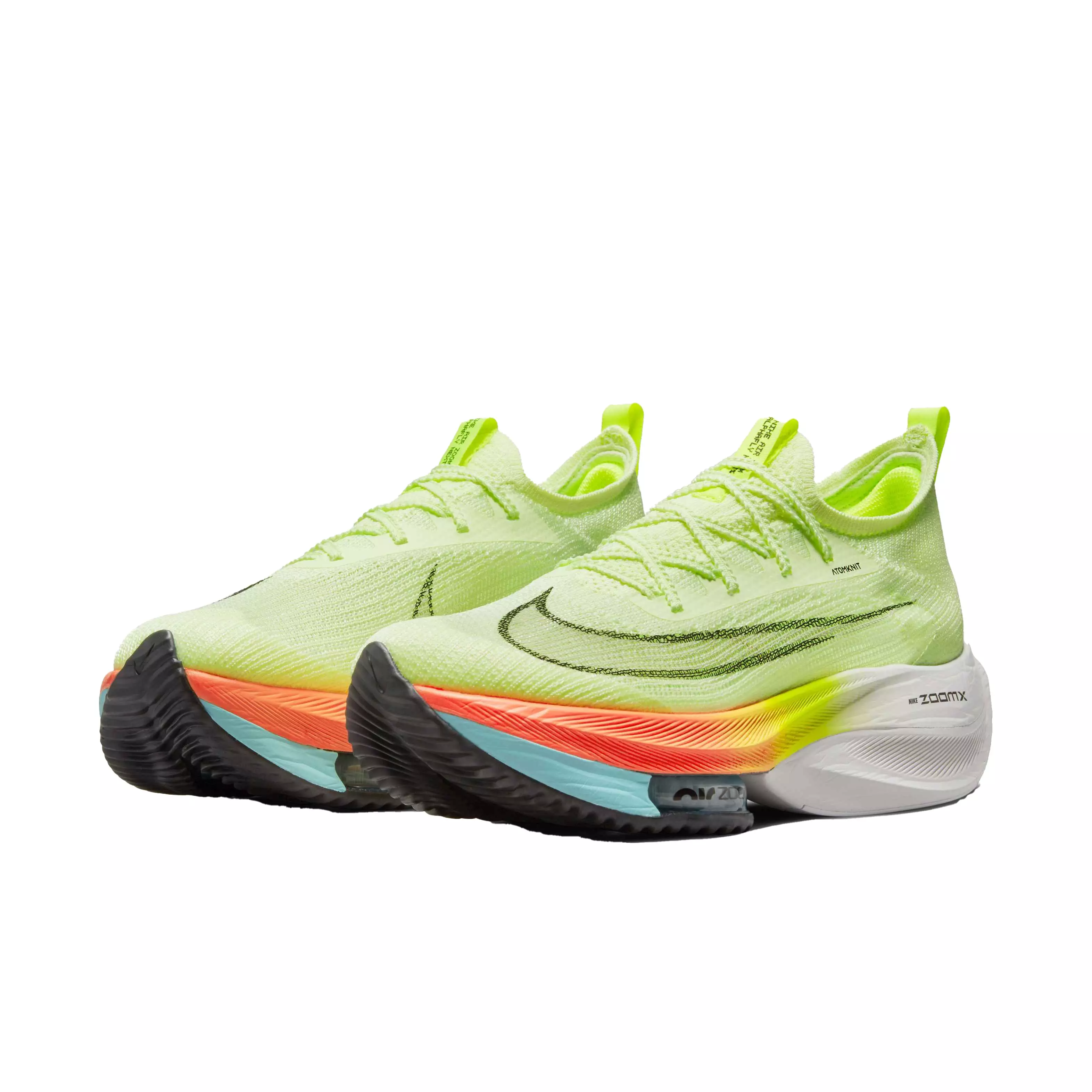 Nike Air Zoom Alphafly NEXT% "Barely Volt/Black/Hyper Orange" Men's Running Shoe - YELLOW