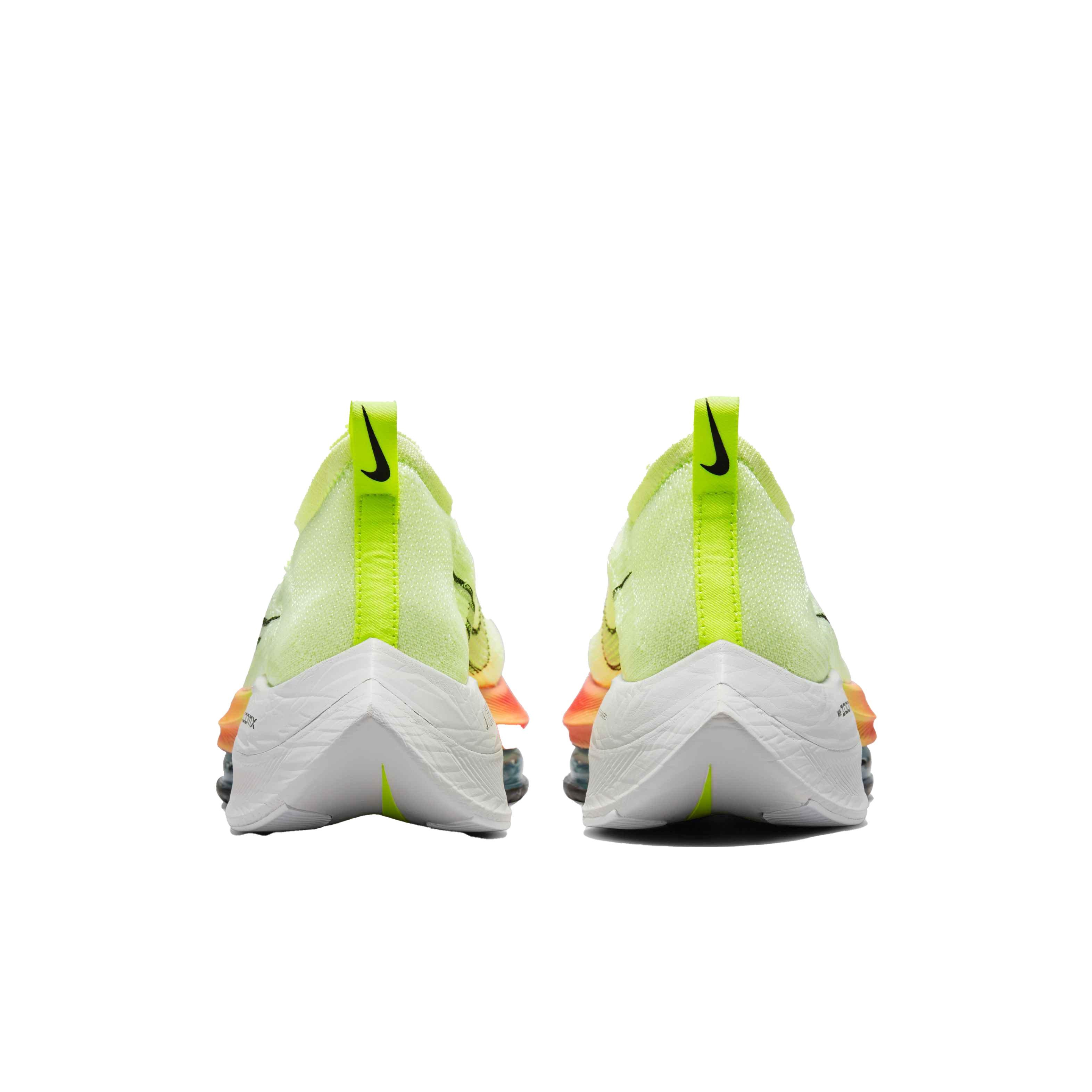 Nike Air Zoom Alphafly NEXT% "Barely Volt/Black/Hyper Orange" Men's Running Shoe - YELLOW Thumbnail View 5