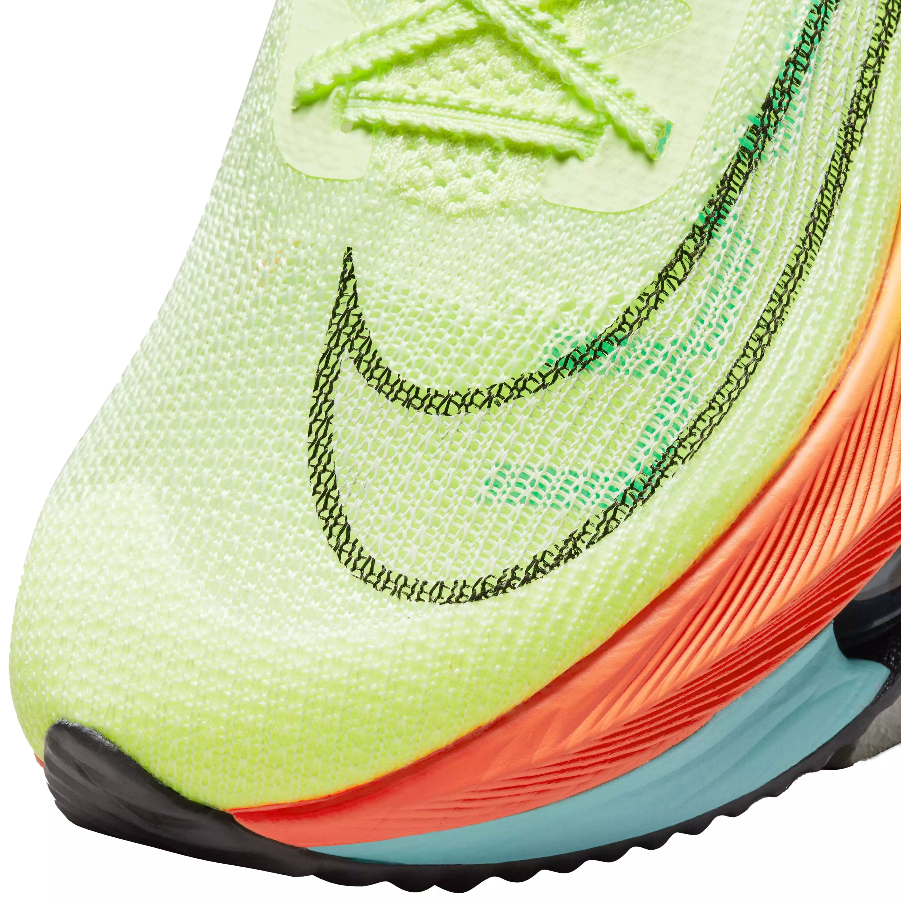 Nike Air Zoom Alphafly NEXT% "Barely Volt/Black/Hyper Orange" Men's Running Shoe - YELLOW