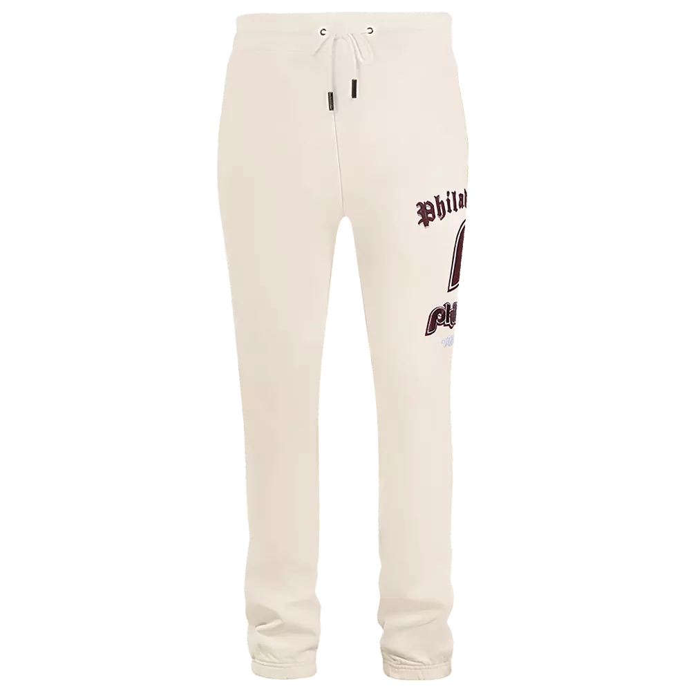 Pro Standard Men's MLB Philadelphia Phillies Retro Old English Sweatpants -Cream - CREAM