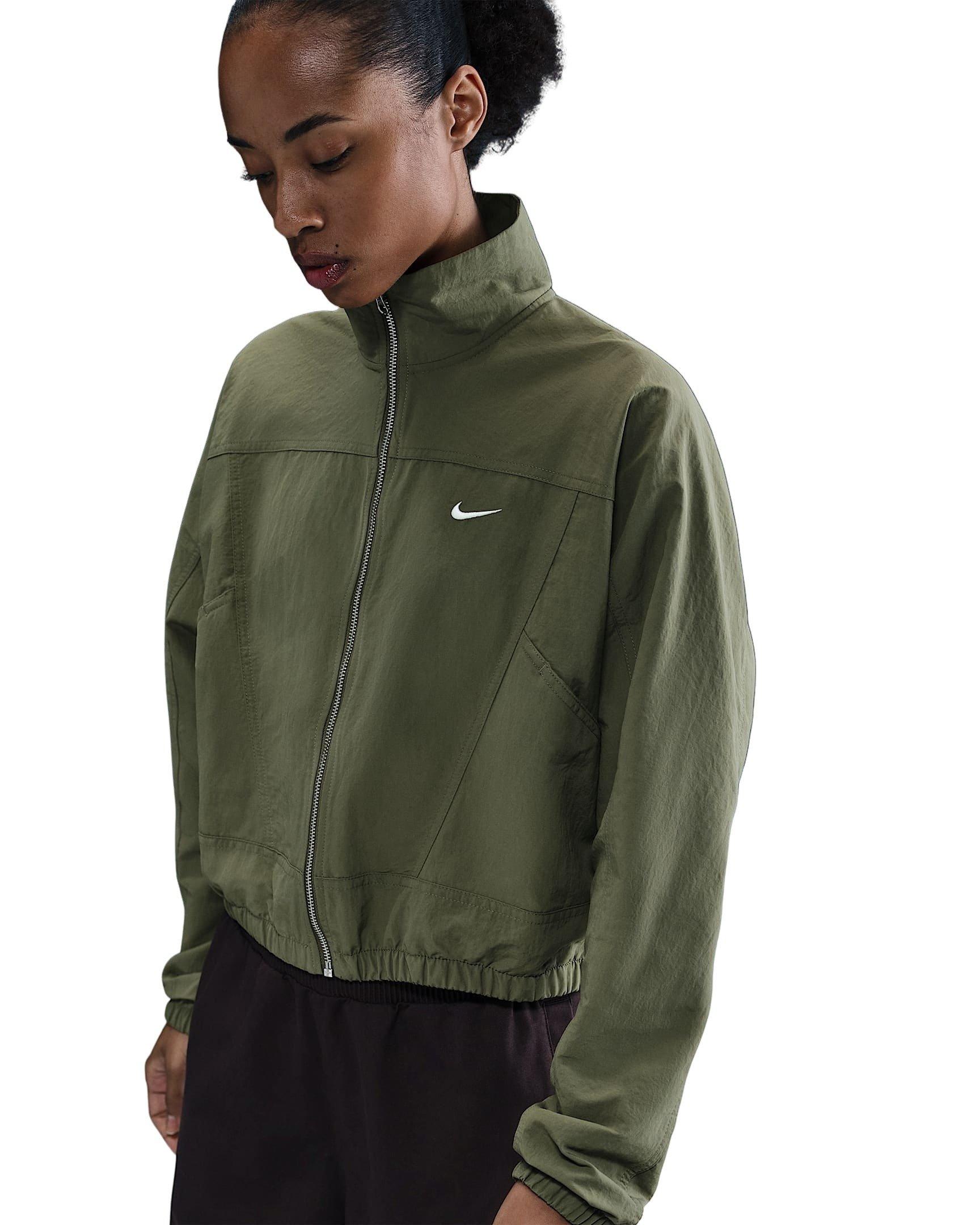 Nike Women's Sportswear Everything Woven Oversized Repel UV Protection Jacket -Olive - OLIVE Thumbnail View 1