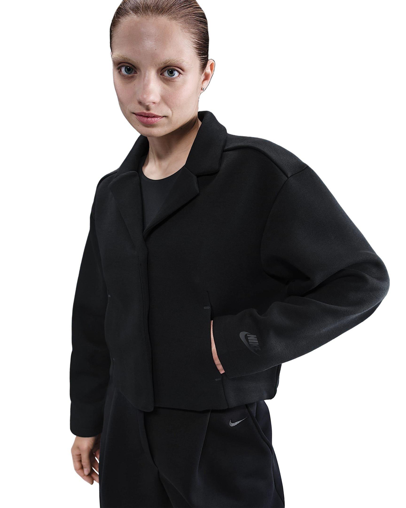 Nike Women's Sportswear Tech Fleece Tailored Jacket - Black - BLACK Thumbnail View 1
