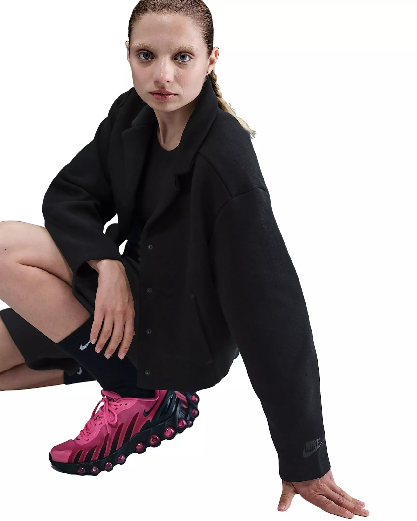 Nike Women's Sportswear Tech Fleece Tailored Jacket -Black - BLACK