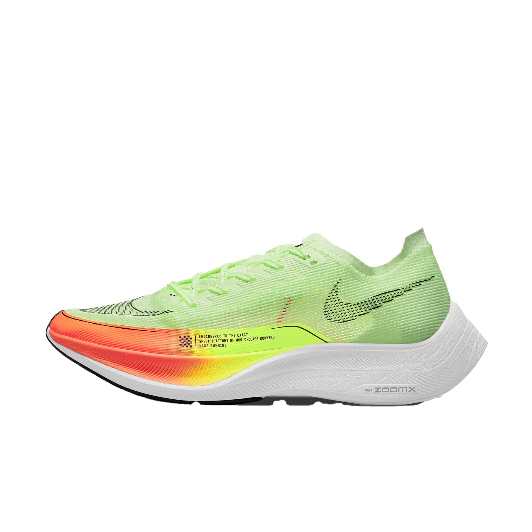 Nike ZoomX Vaporfly Next% 2 "Barely Volt/Hyper Orange/Volt/Black" Men's Running Shoe - YELLOW Thumbnail View 2
