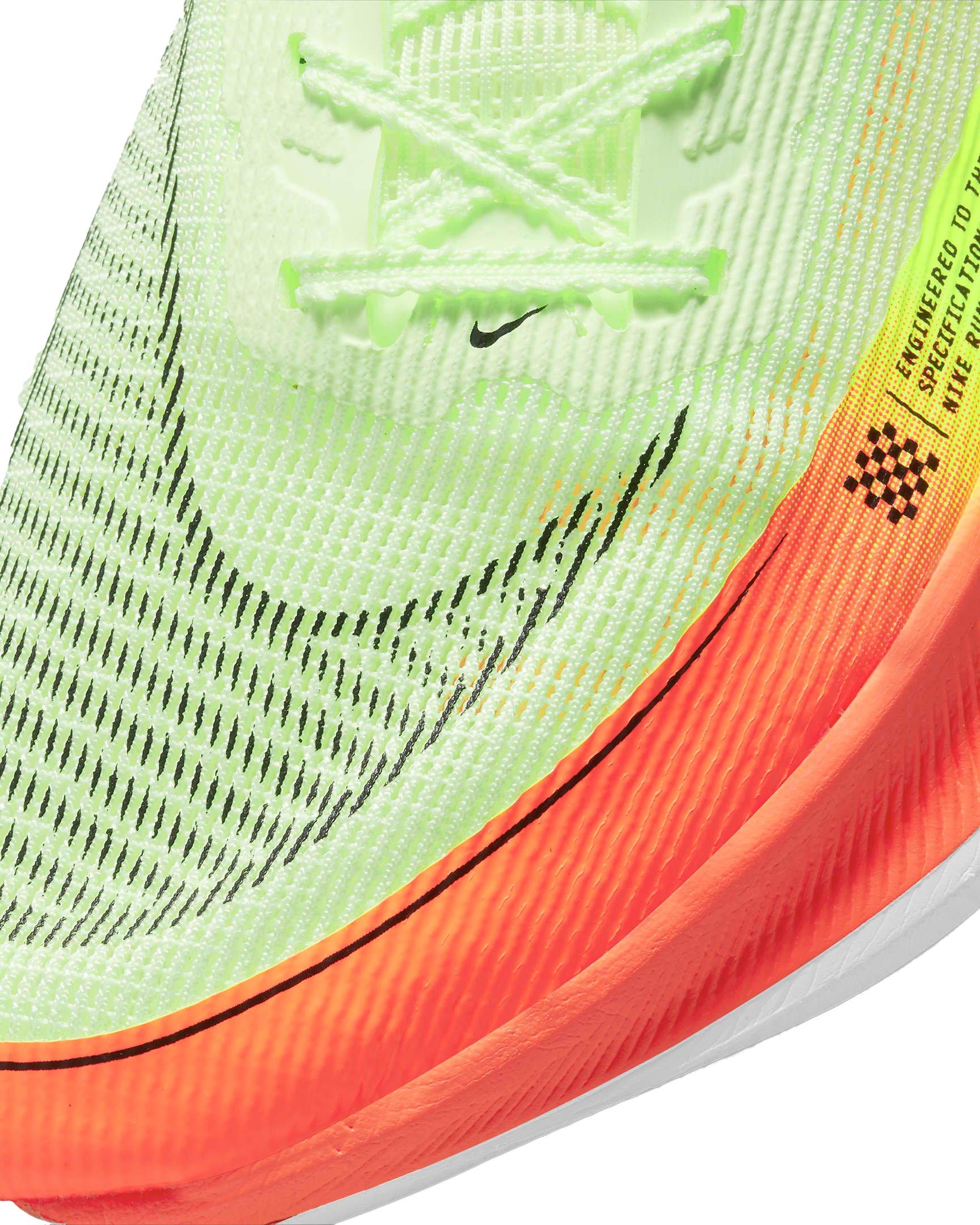 Nike ZoomX Vaporfly Next% 2 "Barely Volt/Hyper Orange/Volt/Black" Men's Running Shoe - YELLOW Thumbnail View 7