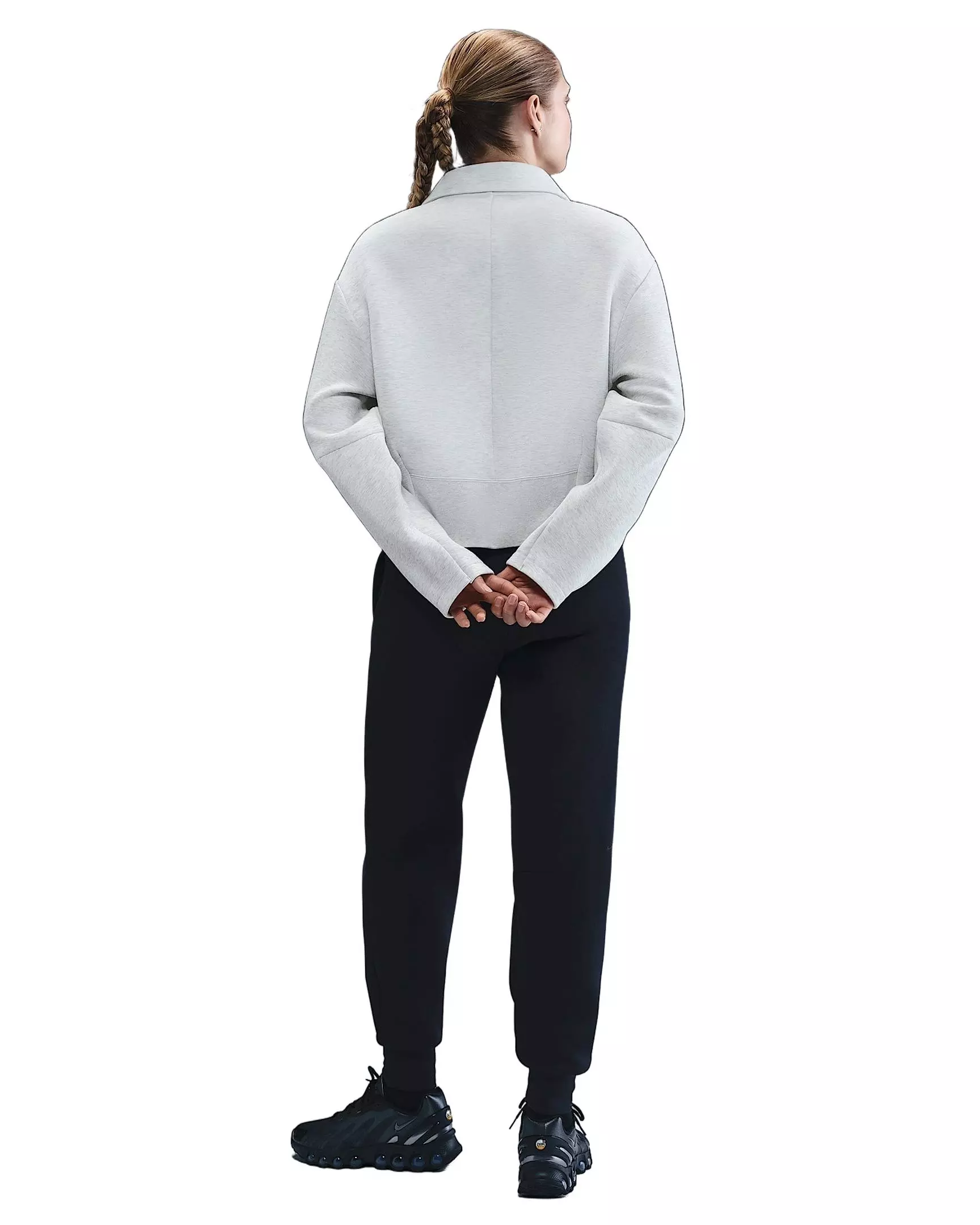 Nike Women's Sportswear Tech Fleece Tailored Jacket - Lt Grey - LT GREY