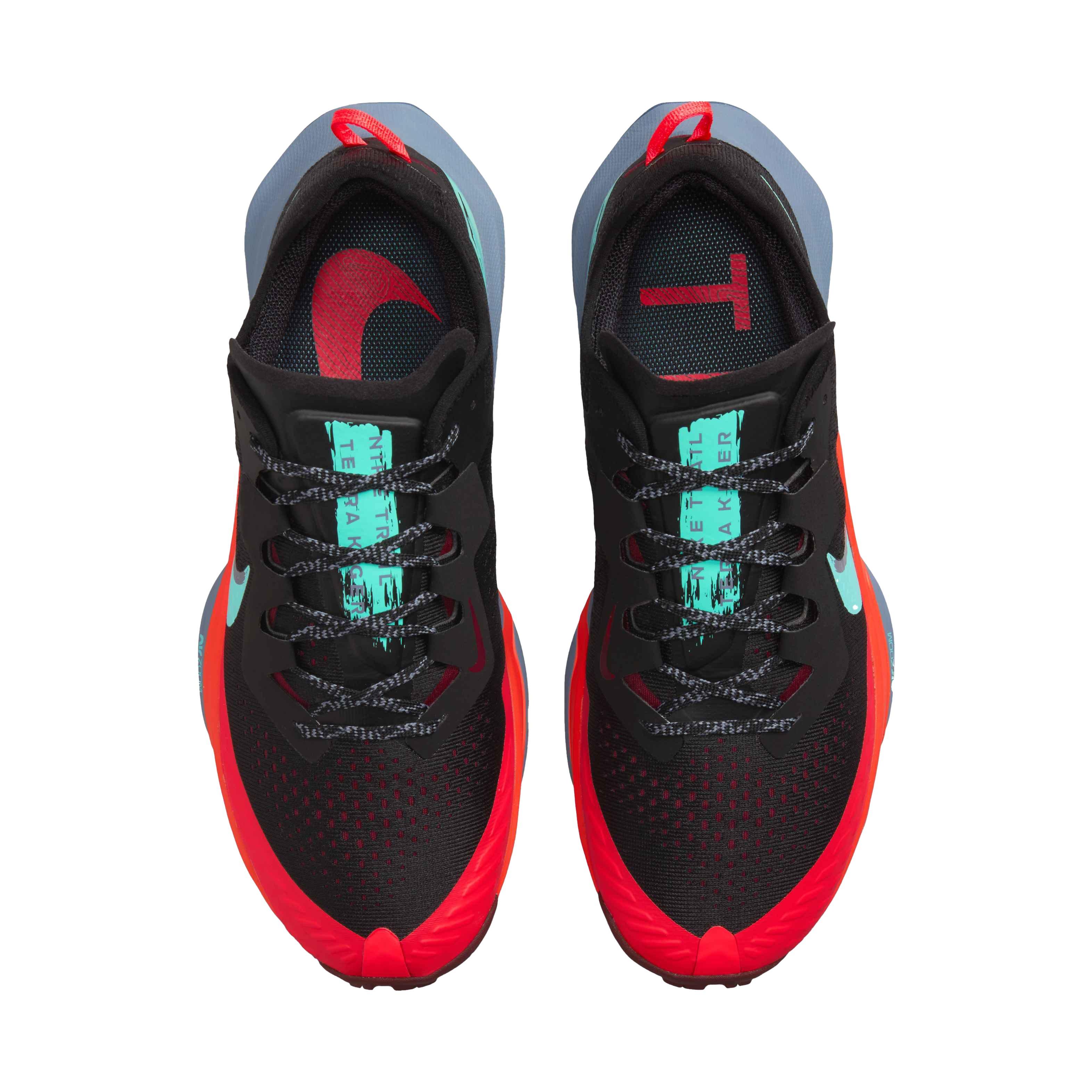 Nike Air Zoom Terra Kiger 7 "Black/Dynamic Turquoise/Dark Beetroot" Men's Running Shoe - BLACK Thumbnail View 4
