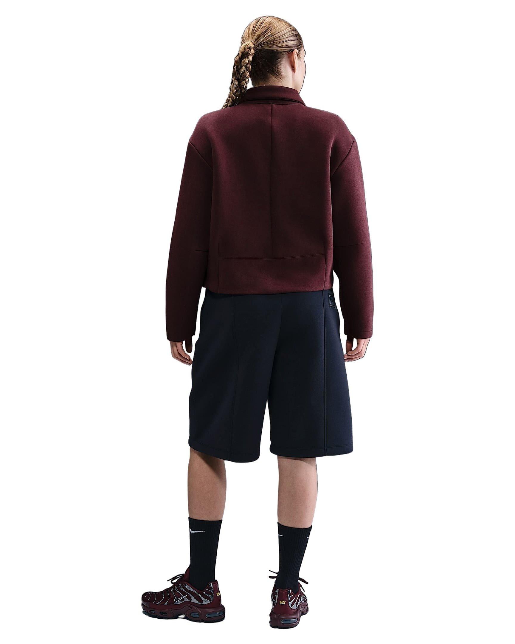 Nike Women's Sportswear Tech Fleece Tailored Jacket -Burgundy - BURGUNDY Thumbnail View 5