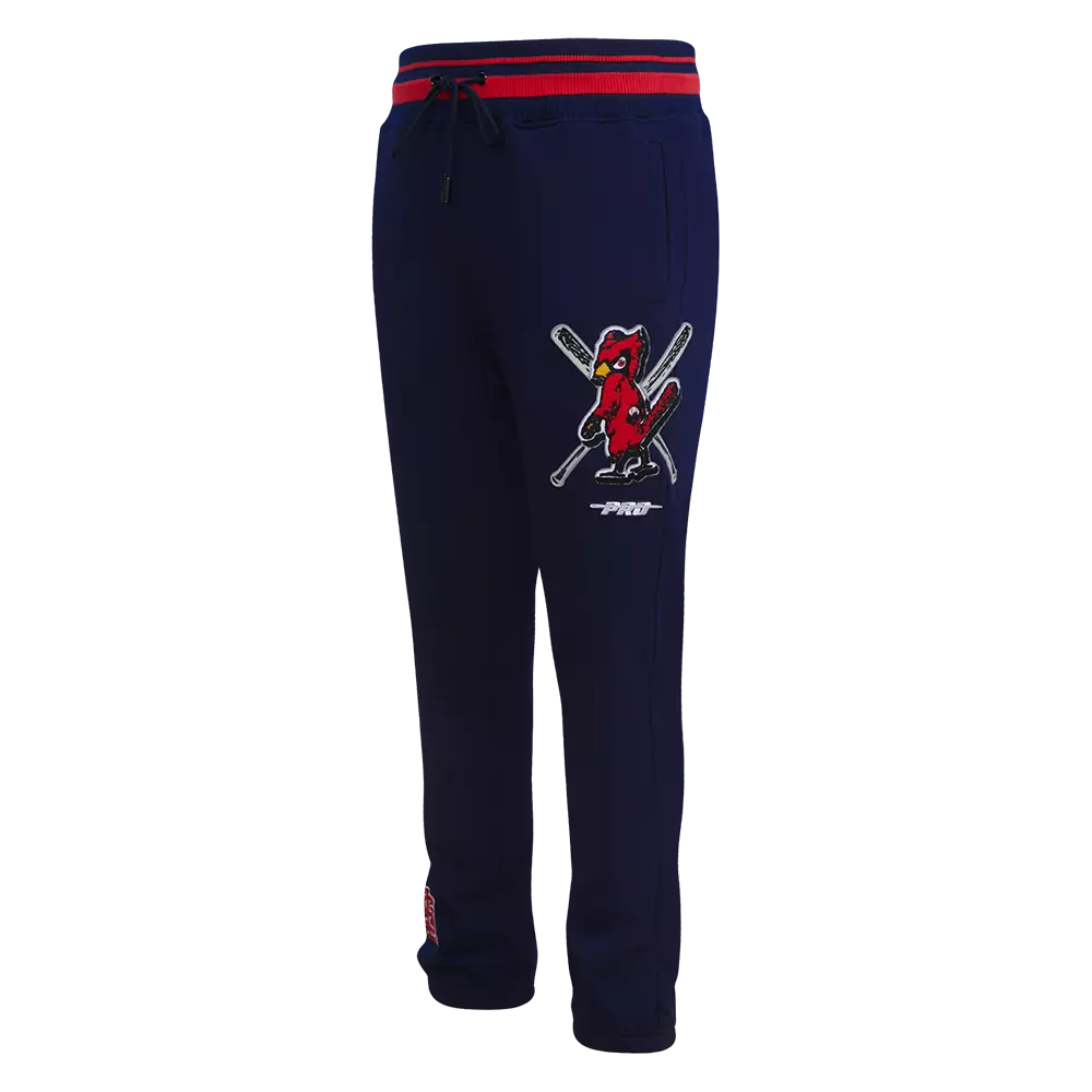 Pro Standard Men's MLB St. Louis Cardinals Retro Mashup Rib Sweatpants - Navy/Red - NAVY/RED