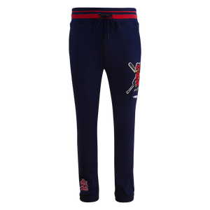 Pro Standard Men's MLB St. Louis Cardinals Retro Mashup Rib Sweatpants -Navy/Red