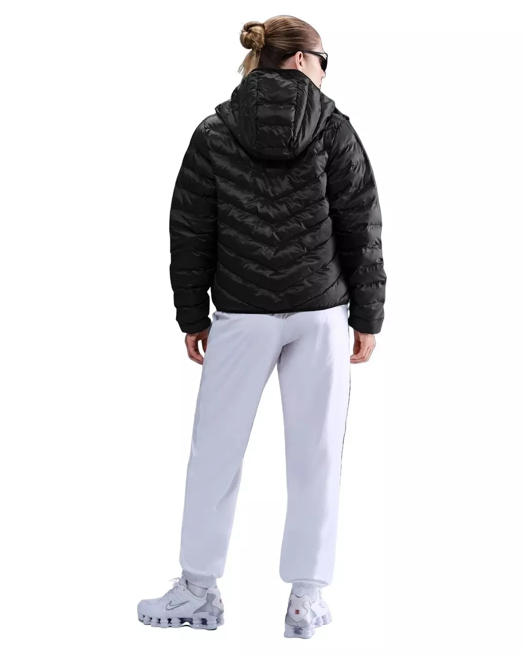 Nike Women's Sportswear Windpuffer Therma-FIT Hooded Puffer -Black - BLACK