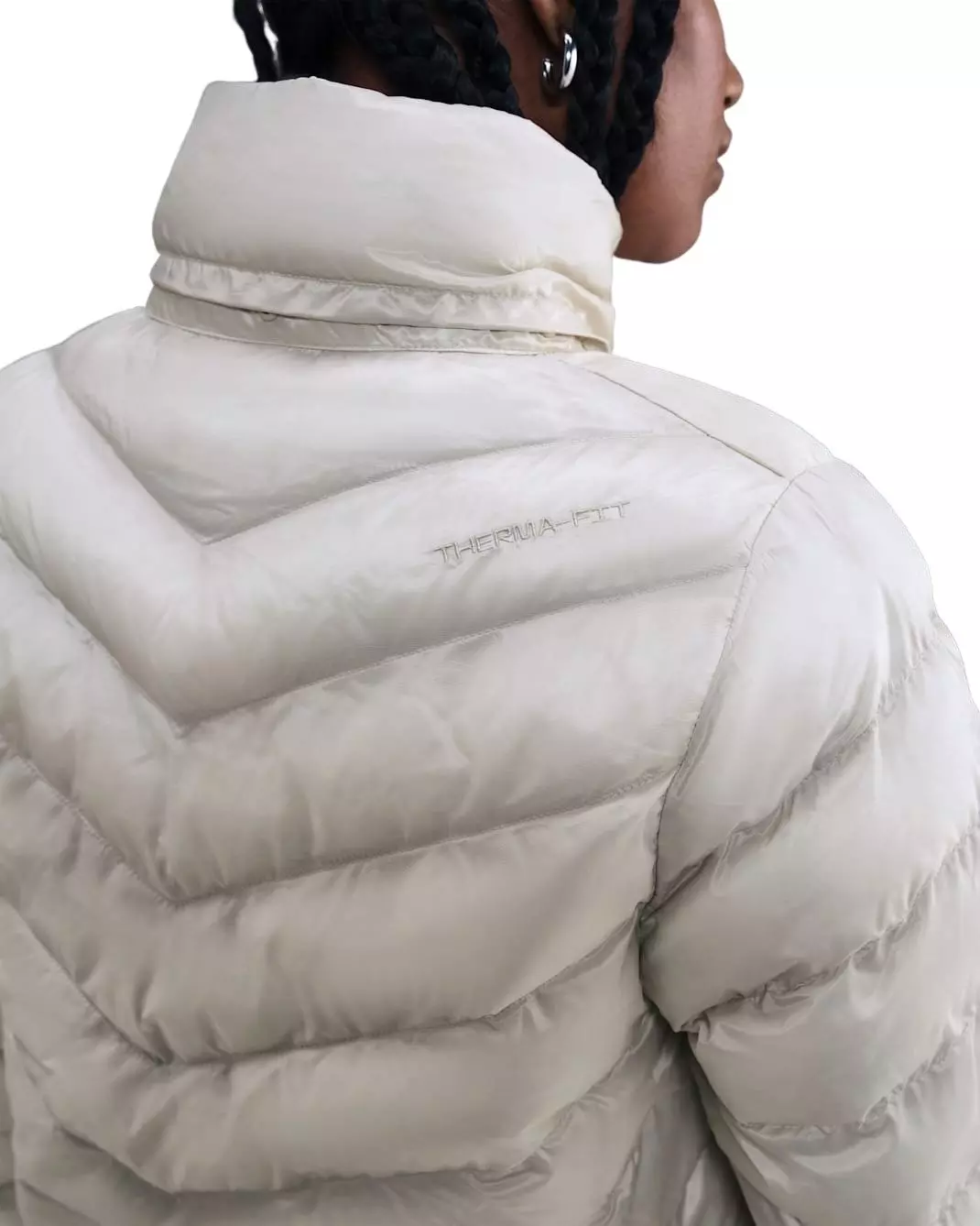 Nike Women's Sportswear Windpuffer Therma-FIT Hooded Puffer -Lt Bone - LT BONE