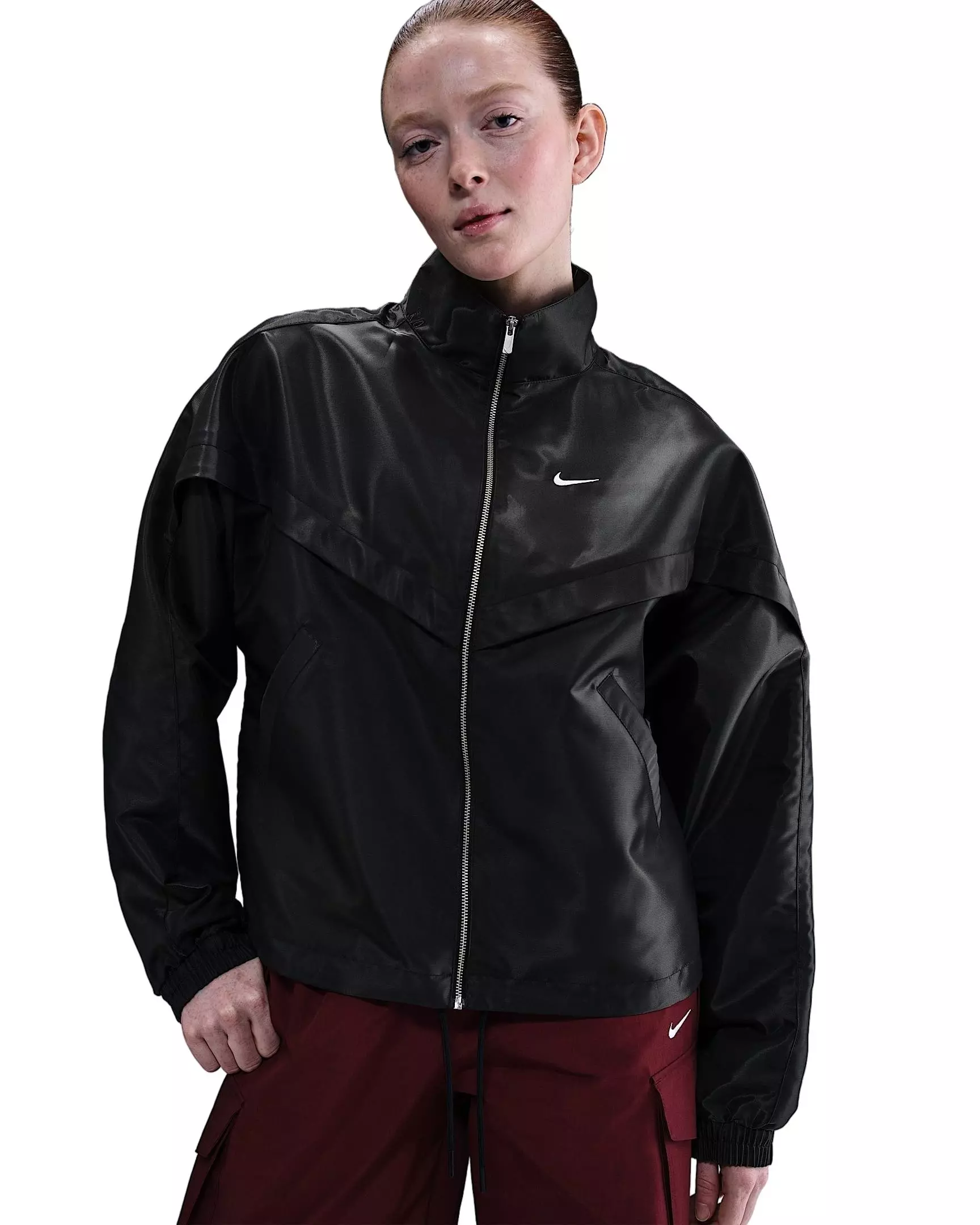 Nike Women's Sportswear Shine Windrunner Jacket - Black - BLACK