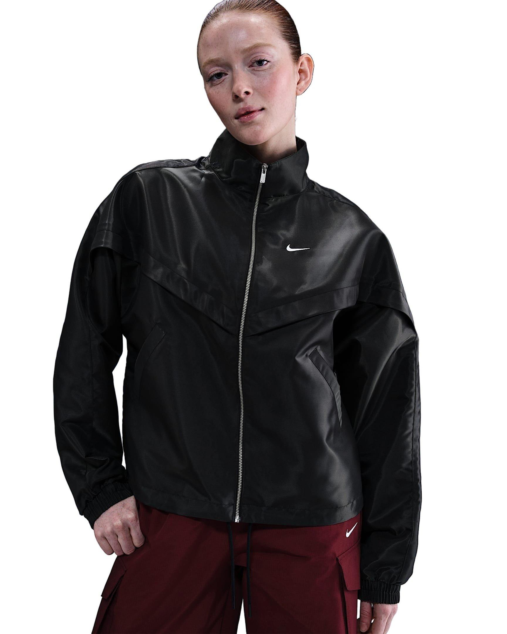 Nike Women's Sportswear Shine Windrunner Jacket -Black - BLACK Thumbnail View 3