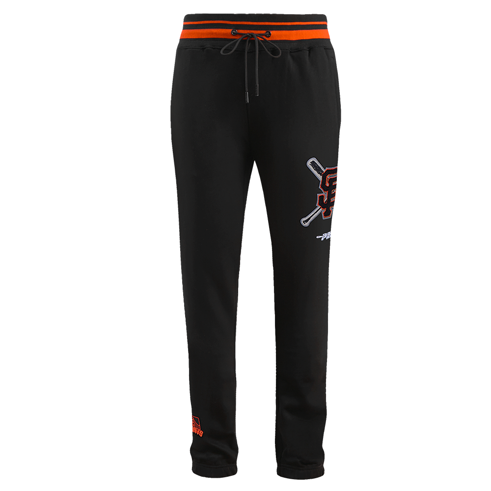 Pro Standard Men's MLB San Francisco Giants Mashup Rib Sweatpants -Black/Orange - BLACK/ORANGE Thumbnail View 1