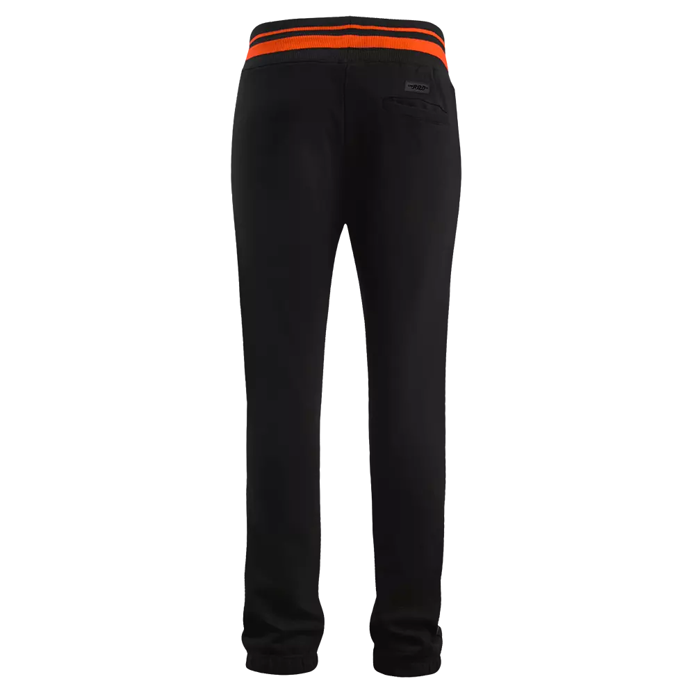 Pro Standard Men's MLB San Francisco Giants Mashup Rib Sweatpants -Black/Orange - BLACK/ORANGE