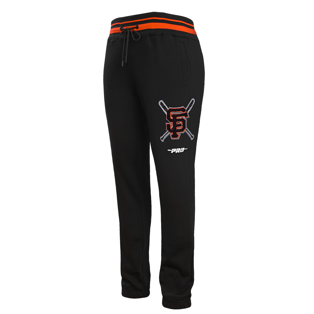 Pro Standard Men's MLB San Francisco Giants Mashup Rib Sweatpants -Black/Orange - BLACK/ORANGE Thumbnail View 3