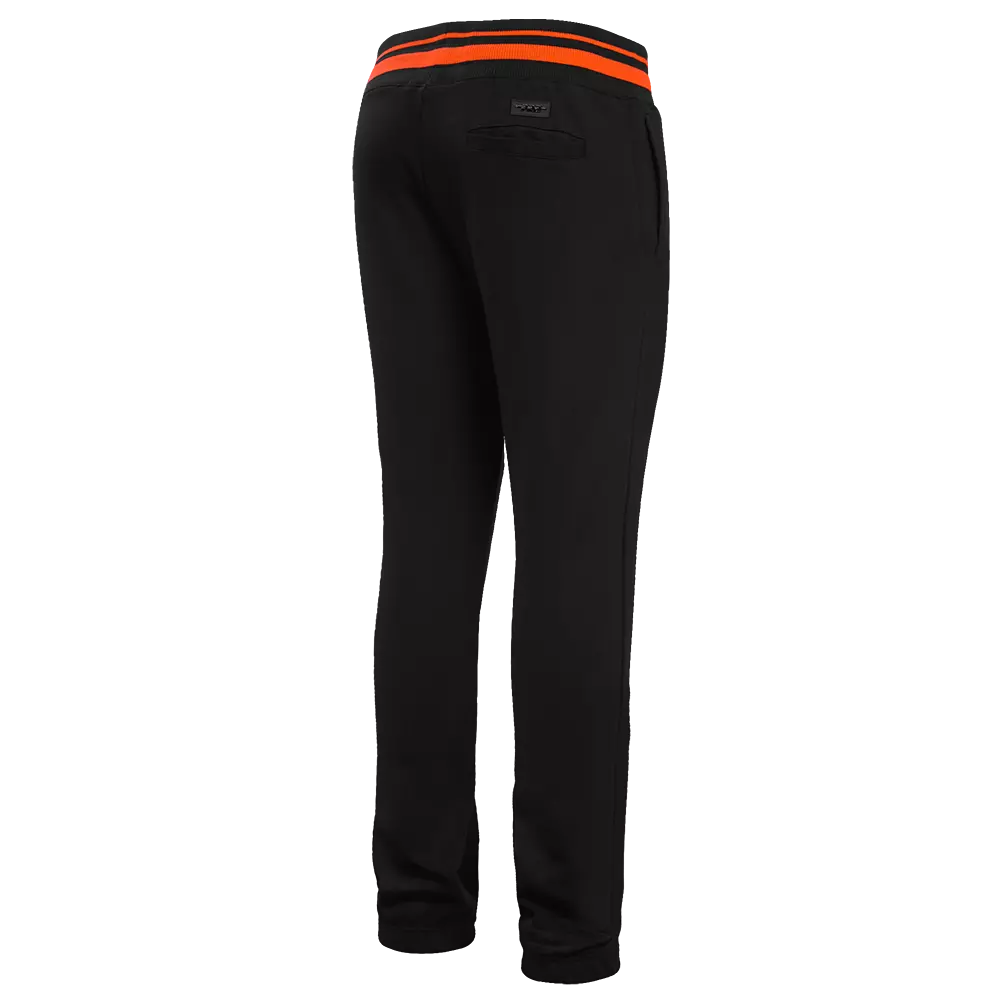 Pro Standard Men's MLB San Francisco Giants Mashup Rib Sweatpants -Black/Orange - BLACK/ORANGE