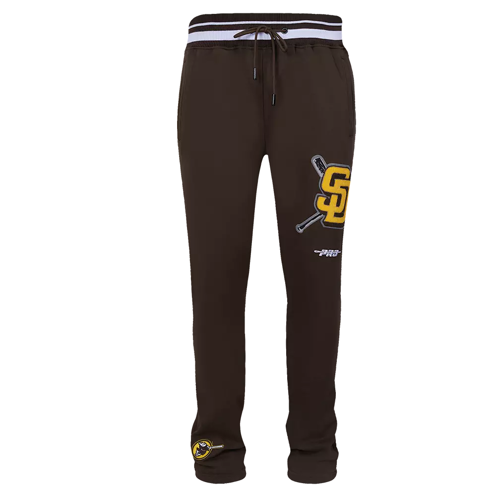 Pro Standard Men's MLB San Diego Padres Mashup Rib Sweatpants - Brown - BROWN