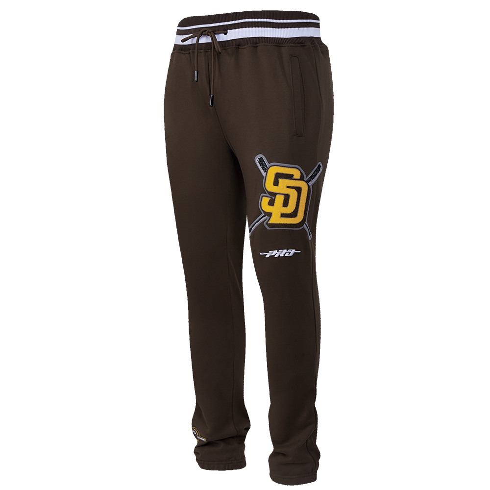 Pro Standard Men's MLB San Diego Padres Mashup Rib Sweatpants - Brown - BROWN Thumbnail View 3