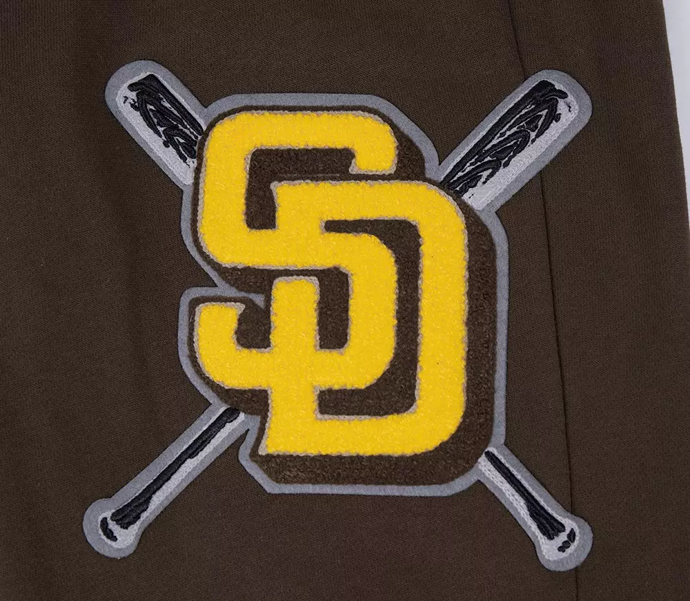 Pro Standard Men's MLB San Diego Padres Mashup Rib Sweatpants -Brown - BROWN