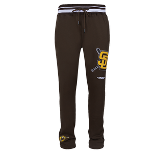 Pro Standard Men's MLB San Diego Padres Mashup Rib Sweatpants -Brown
