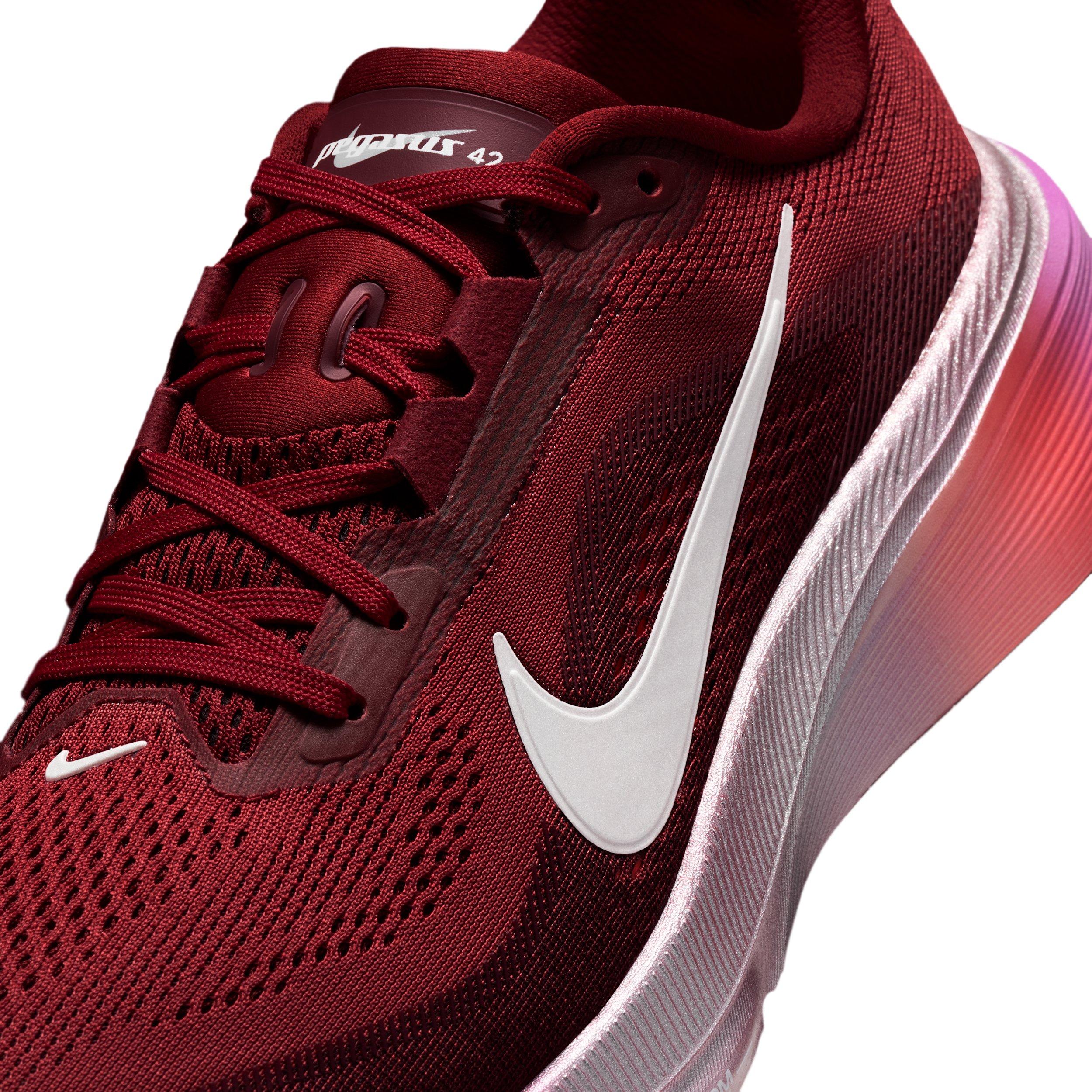 Nike Pegasus 42 SE "Team Red/Atomic Pink/Bordeaux/Barely Green" Women's Running Shoe - RED/PINK Thumbnail View 7