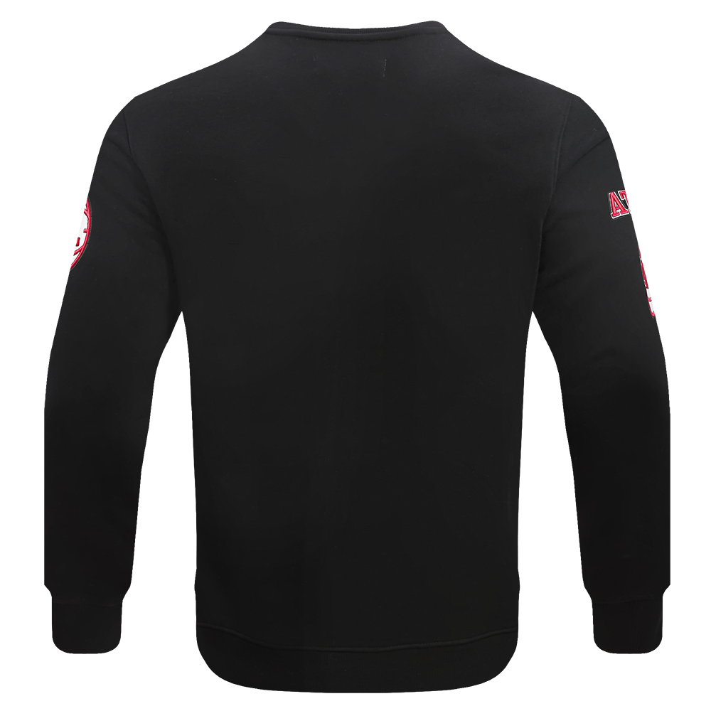 Pro Standard Men's NBA Atlanta Hawks Old English Crewneck - Black - BLACK Thumbnail View 2