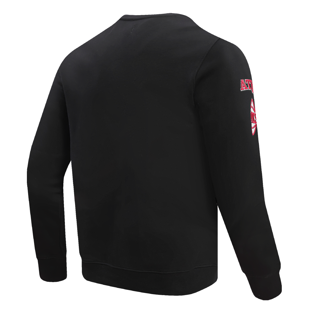 Pro Standard Men's NBA Atlanta Hawks Old English Crewneck - Black - BLACK Thumbnail View 4
