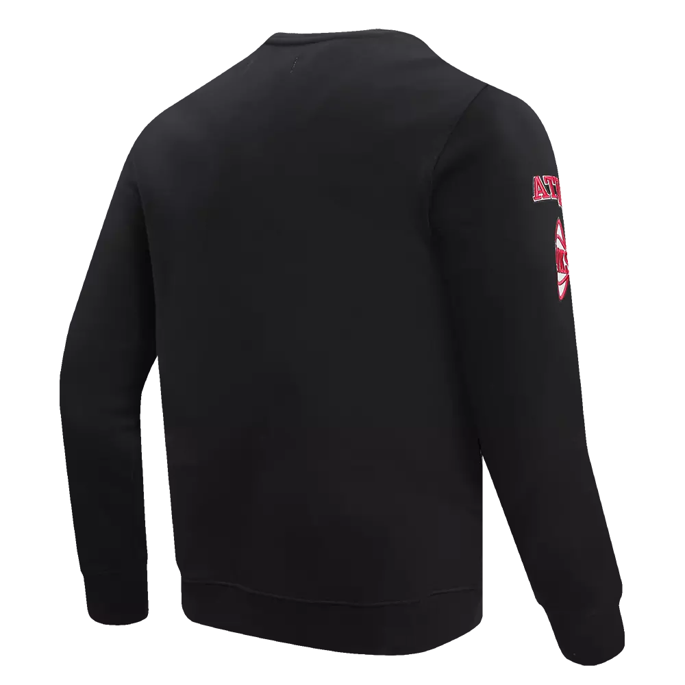 Pro Standard Men's NBA Atlanta Hawks Old English Crewneck - Black - BLACK
