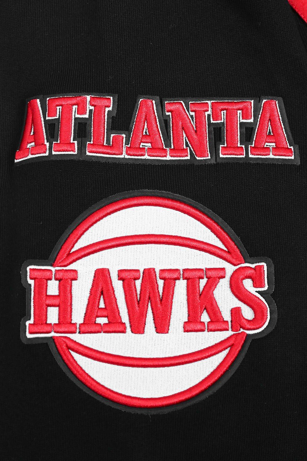 Pro Standard Men's NBA Atlanta Hawks Old English Crewneck -Black - BLACK Thumbnail View 6