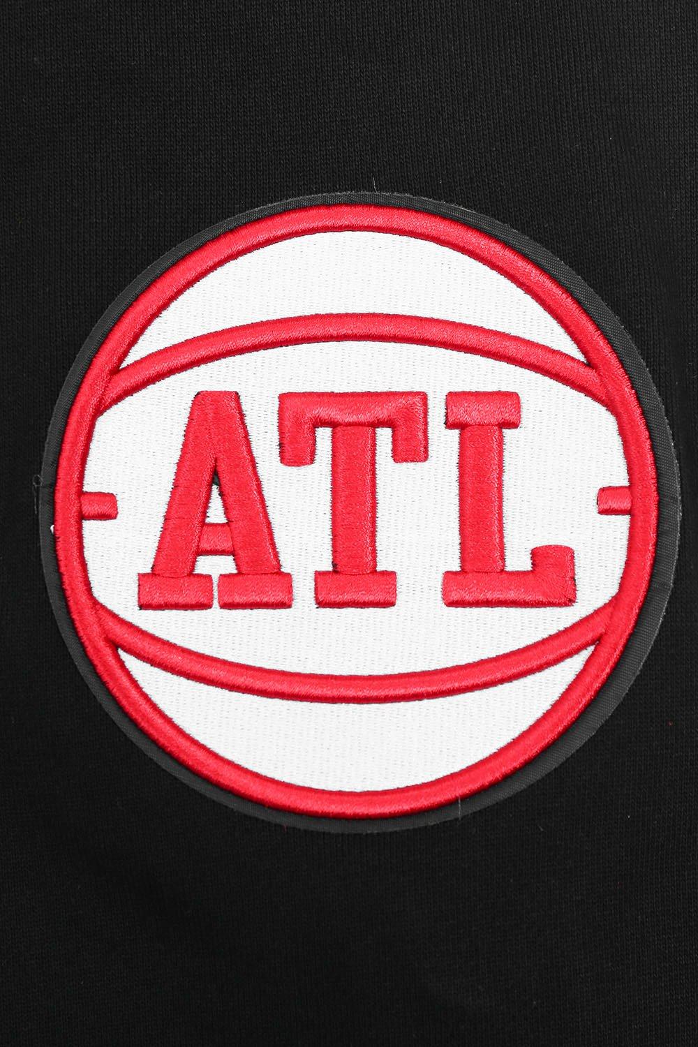 Pro Standard Men's NBA Atlanta Hawks Old English Crewneck -Black - BLACK Thumbnail View 7