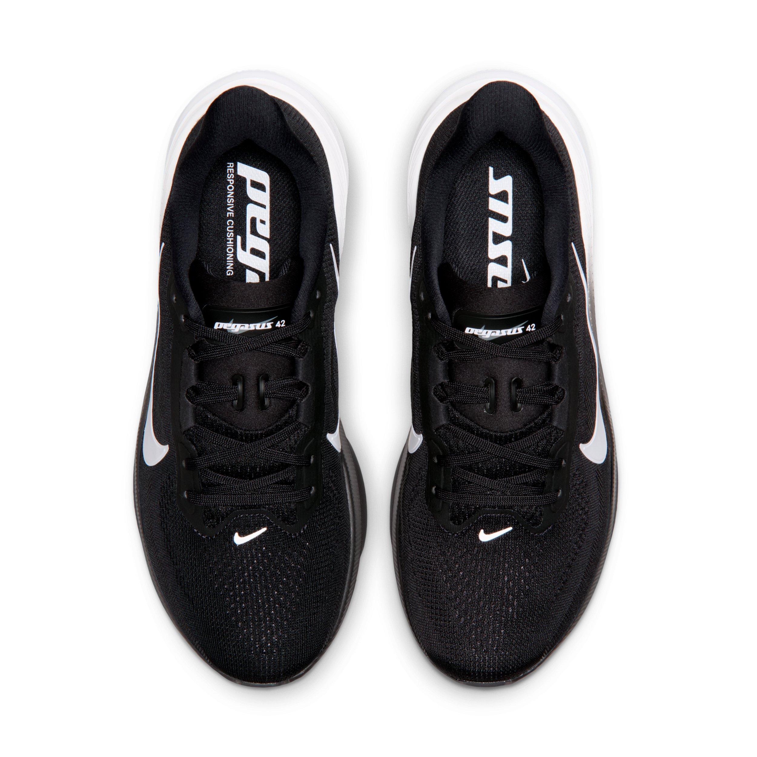 Nike Pegasus 42 "Black/Iron Grey/White" Women's Wide Running Shoe - BLACK/GREY/WHITE Thumbnail View 4