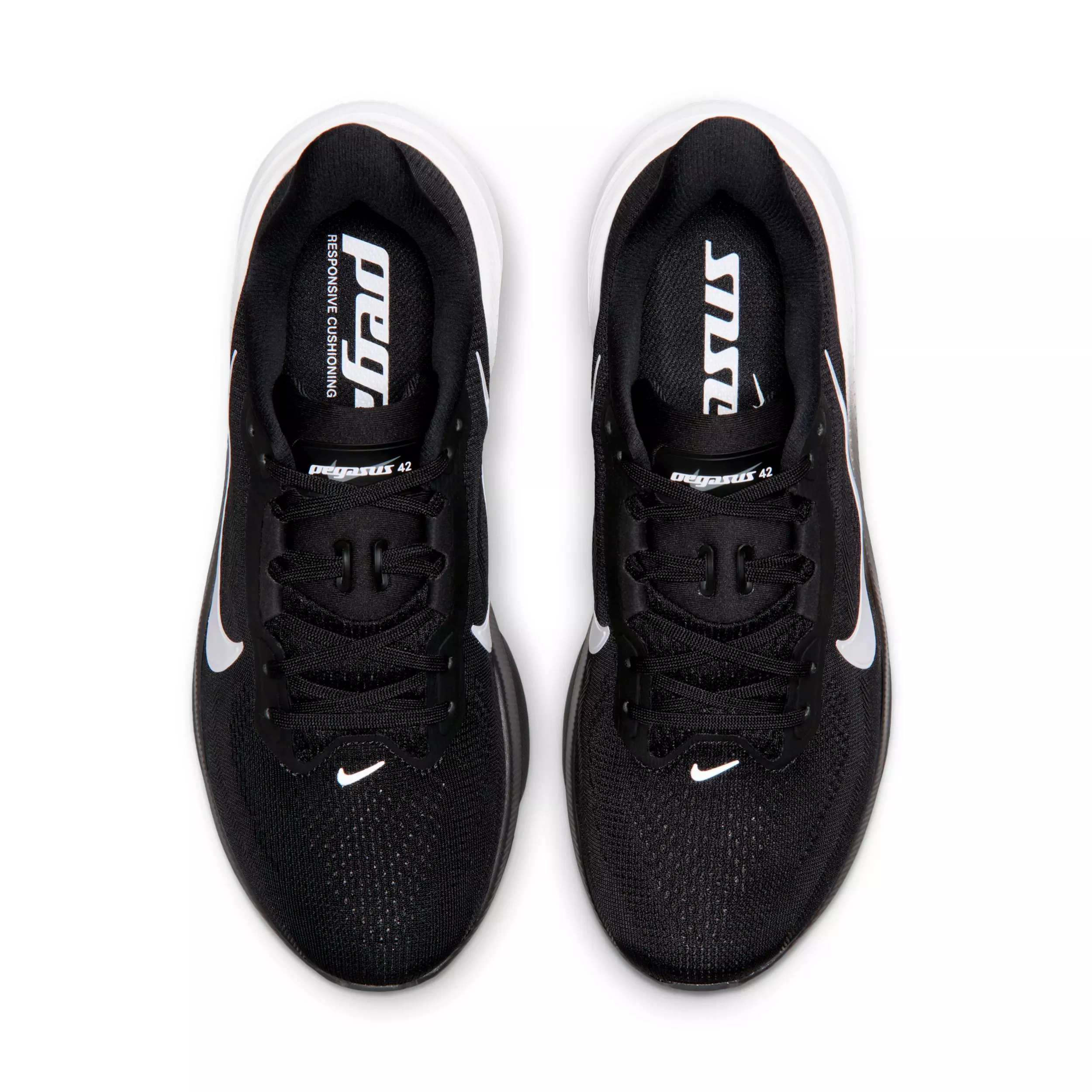 Nike Pegasus 42 "Black/Iron Grey/White" Women's Wide Running Shoe - BLACK/GREY/WHITE