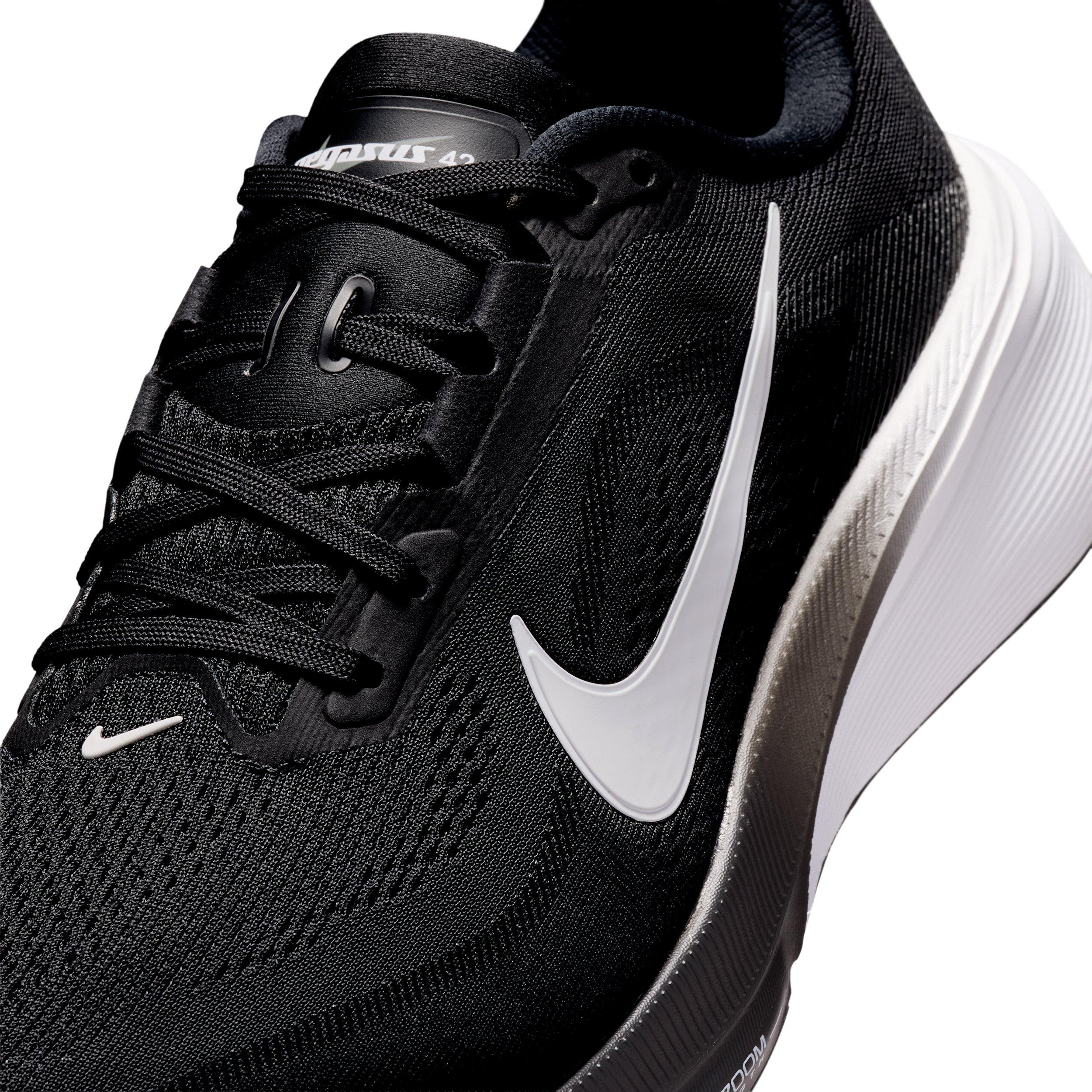 Nike Pegasus 42 "Black/Iron Grey/White" Women's Wide Running Shoe - BLACK/GREY/WHITE Thumbnail View 7